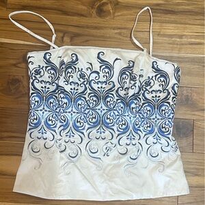 White House Black Market White Spaghetti Strap Top